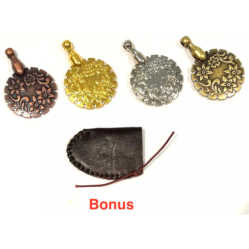 Thread Cutter Pendant in 4 Different Colors + Bonus Genuine Leather Thimble